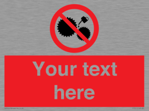 Custom No Oiling Sign